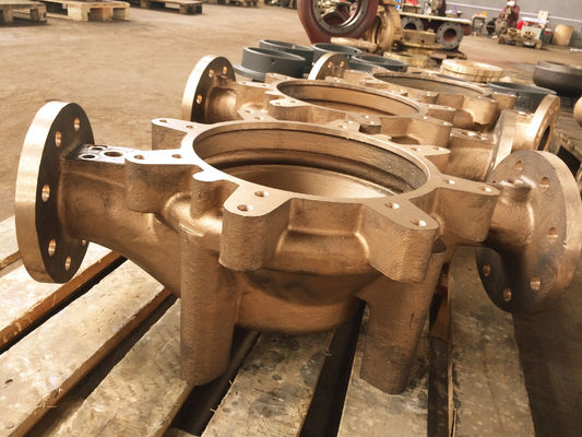 ISO , BS EN , GB horizontal centrifugal pump housing bronze sand casting